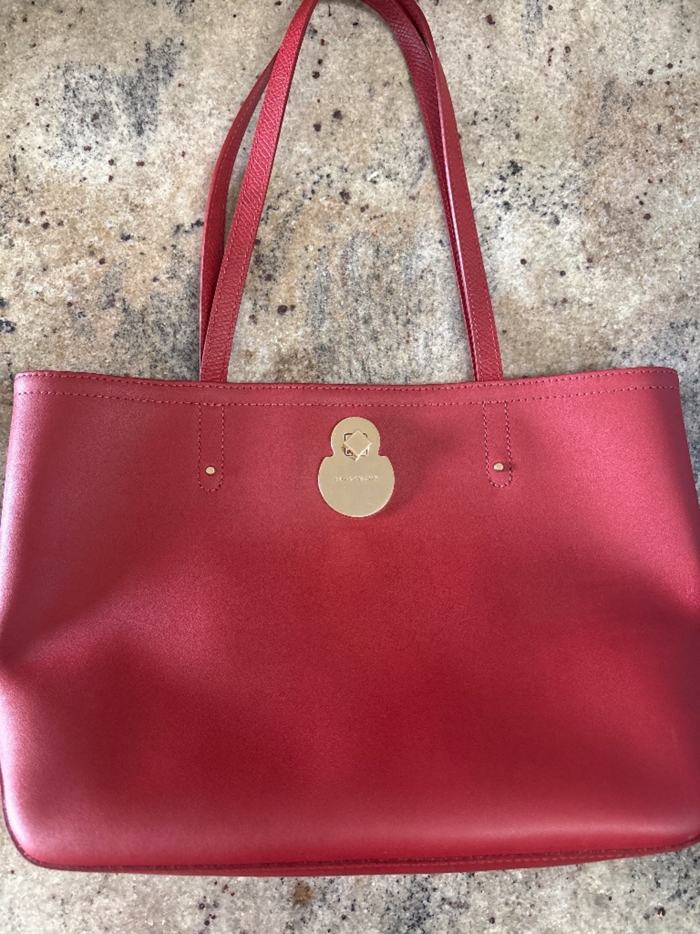 Longchamp Le Pliage M Red Leather tote